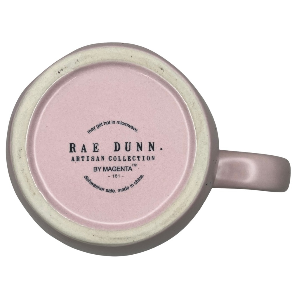 ❌SOLD❌ Rae Dunn Coffee Mug DID SOME BUNNY SAY CHOCOLATE Coaster Lid Easter Pink - Picture 6 of 17